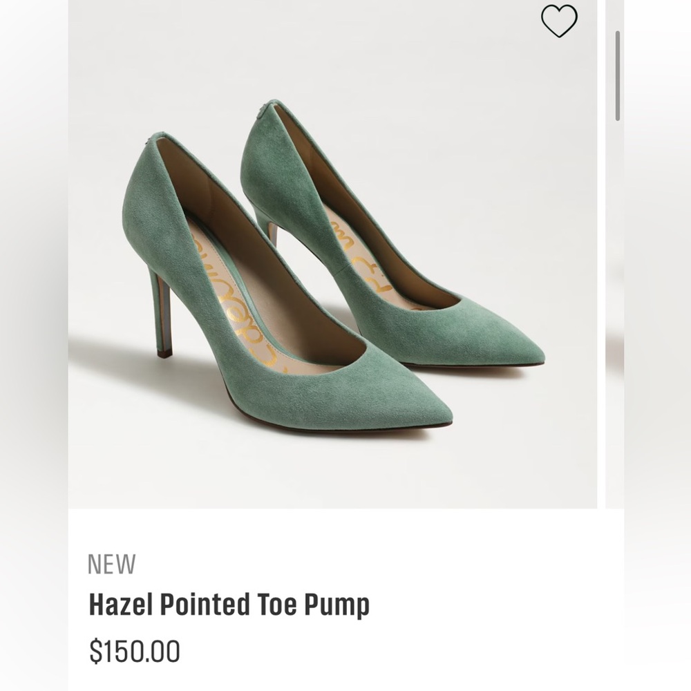 Sam Edelman green suede high heels size 9.5